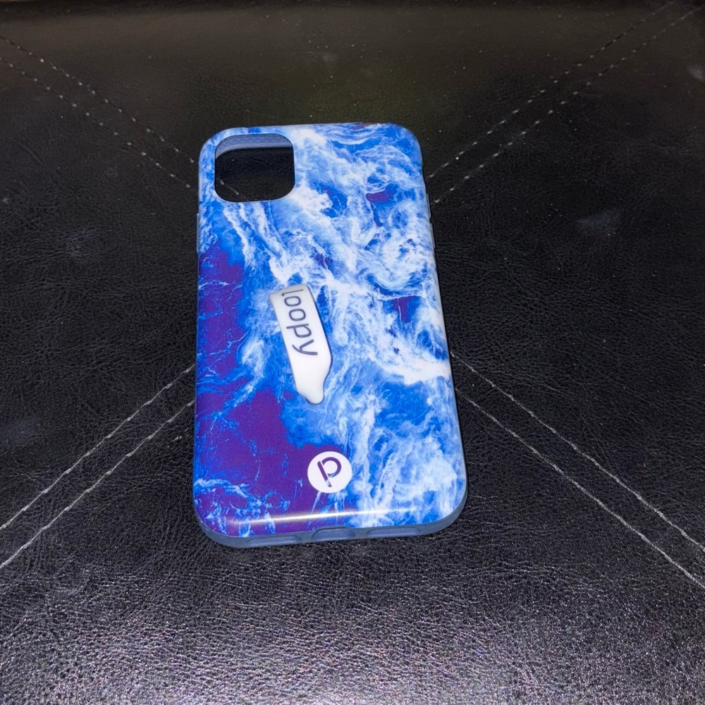Loopy Case Blue and White Swirl iPhone Case